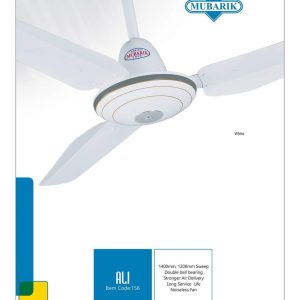 Mubark Ceiling Fan 56"- Cooper Wire ( White )