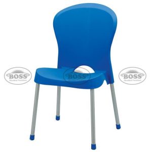 Boss BP-310 Dani Max Armless Chair with Silver Legs
