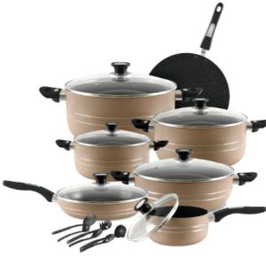 M-304 WONDER CHEF GIFT SET 19 Pcs (2-Coat Marble)