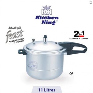 Kitchen King Pressure Cooker+Steamer (feast) – 11 Liters