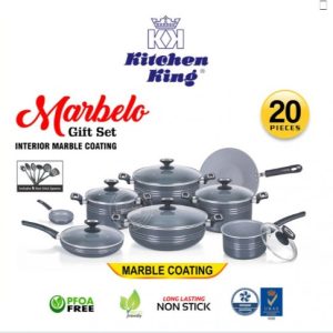 Kitchen King Non Stick Marbelo Gift Set – 20 Pieces