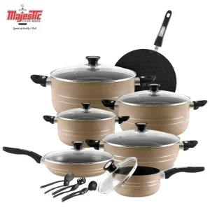M-304 WONDER CHEF GIFT SET 19 Pcs (2-Layers Marble Coated)