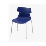 Boss BP-320 Phata Shell Chair with Silver Legs – Wood Cut Style