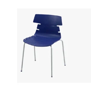 Boss BP-320 Phata Shell Chair with Silver Legs – Wood Cut Style