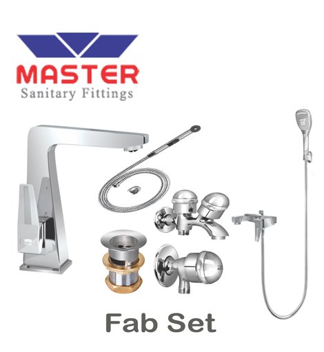 Master Gold Series Fab Set With Saphire Hand Shower 3081