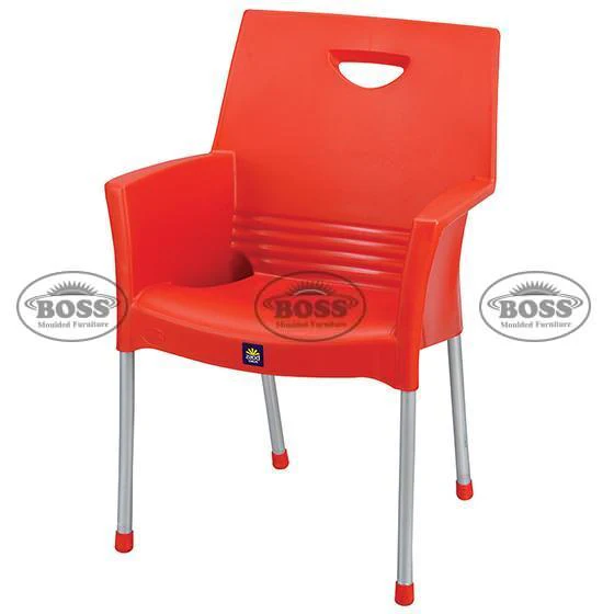 Boss BP-317 Mega Jhony Pure Plastic Chair with Steel Legs - Image 4
