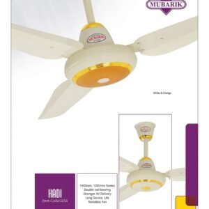 Mubark Hadi Ceiling Fan 56"- Cooper Wire ( White & Orange)