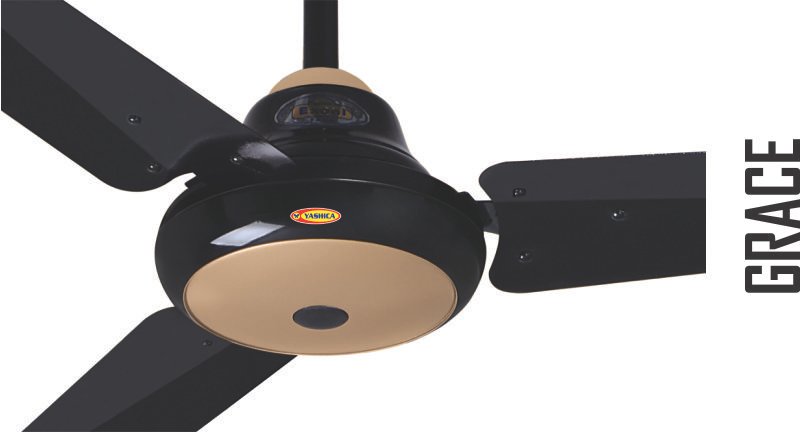 Yashica Ceiling Fan 56- Cooper Wire Office black Grace