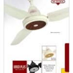 Mubark Ceiling Fan 56″- Cooper Wire ( White & Wood)  Plus