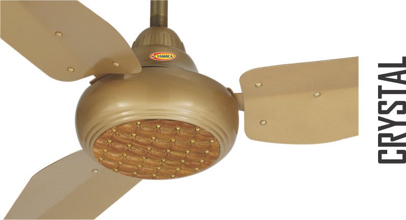 Yashica Ceiling Fan 56- Cooper Wire Golden (Crystal)