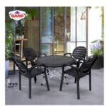 SAAB CHAIRS SET MODEL SP-675 CHAIRS AND TABLE 215-RT