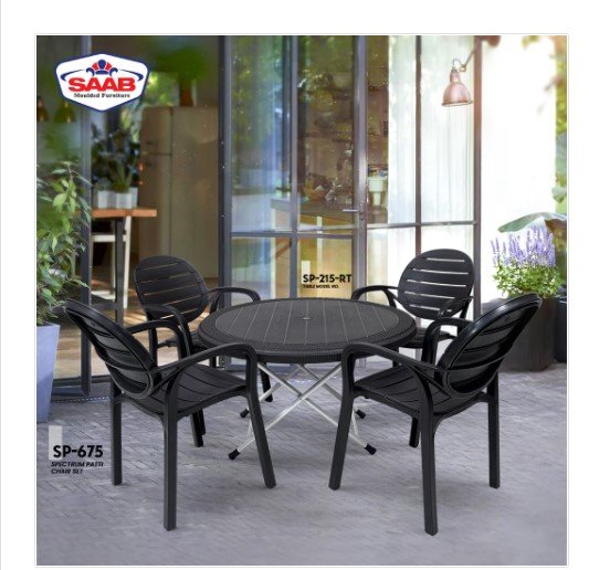 SAAB CHAIRS SET MODEL SP-675 CHAIRS AND TABLE 215-RT