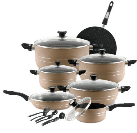 M-304 WONDER CHEF GIFT SET 19 Pcs (2-Coat Marble)