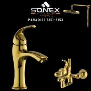 Sonex Sanitary Fittings PARADISE 5151-5153 Gold Bath Set