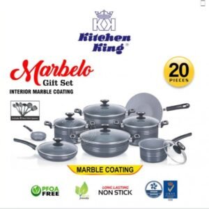 Kitchen King Non Stick Marbelo Gift Set – 20 Pieces