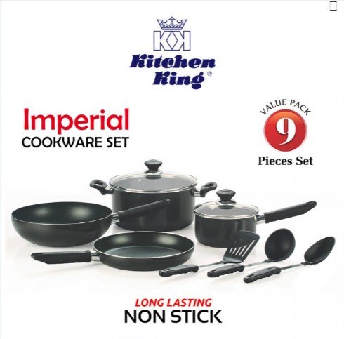 Kitchen King Non Stick Imperial Set – 9 Pieces