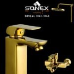 Sonex Sanitary Fittings DRIZAL 3141-3143 Gold Bath Set