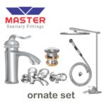 Master Gold Series Ornate Set With Overhead Rain Shower (3087A)