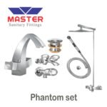Master Gold Series Phantom Set With Overhead Rain Shower (3088A)