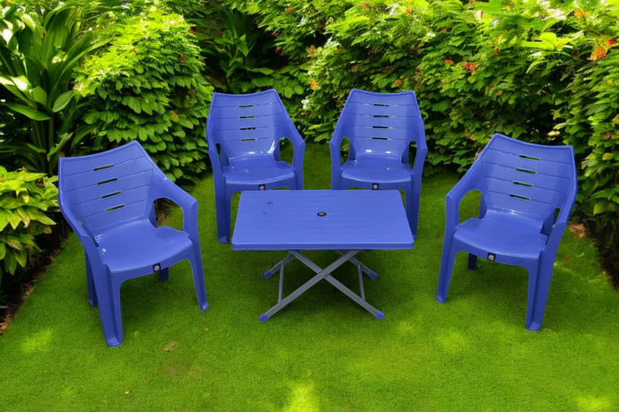BOSS Elegance Chair Set with BP-214-s Folding Steel Plastic Table - Image 2
