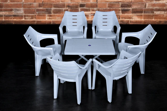 BOSS Elegance Chair Set with BP-214-s Folding Steel Plastic Table - Image 3