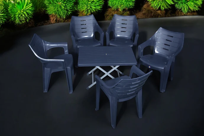 BOSS Elegance Chair Set with BP-214-s Folding Steel Plastic Table - Image 4