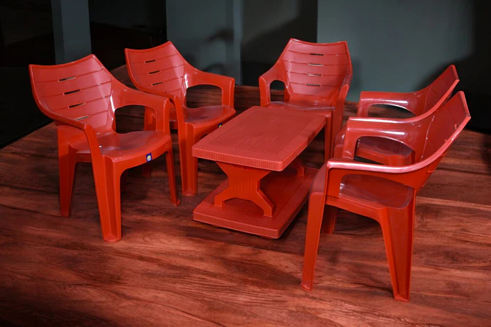 BOSS Elegance Chair Set with BP-335 Rattan Double Shelf Table - Image 4