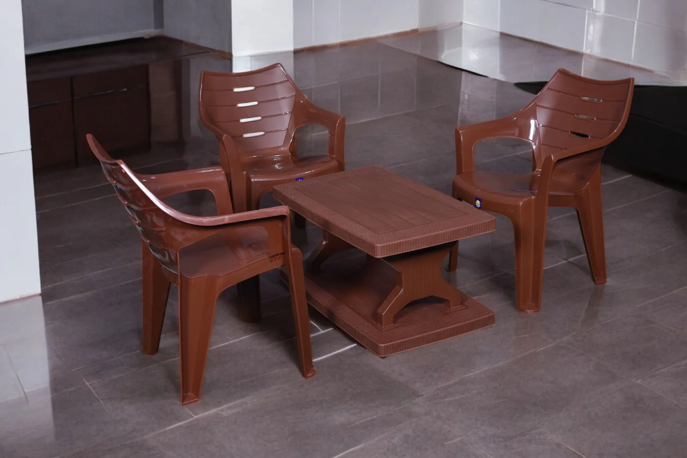 BOSS Elegance Chair Set with BP-335 Rattan Double Shelf Table - Image 9