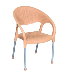 Boss BP-676 Steel Plastic Luna Rattan Chair With Arms